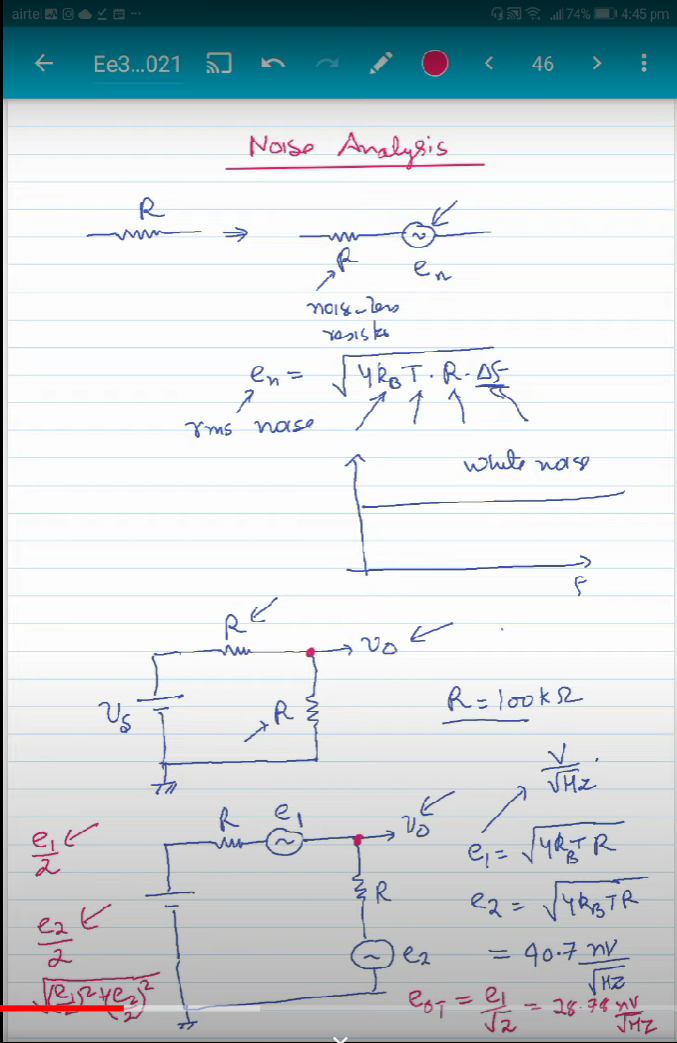 Noise in OPAMP