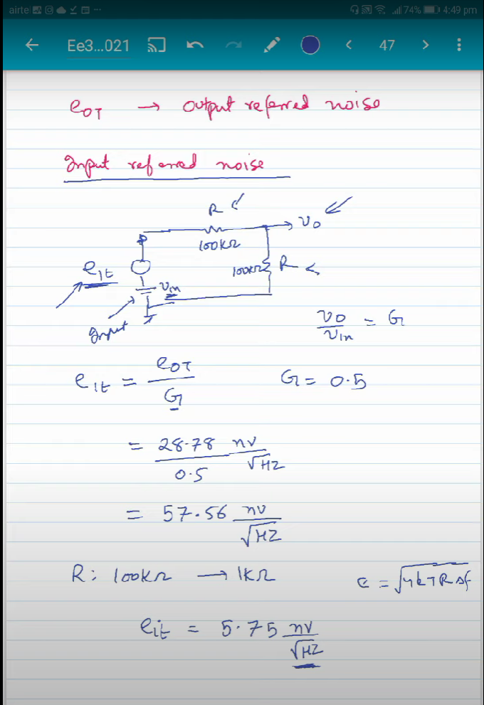 Noise in OPAMP